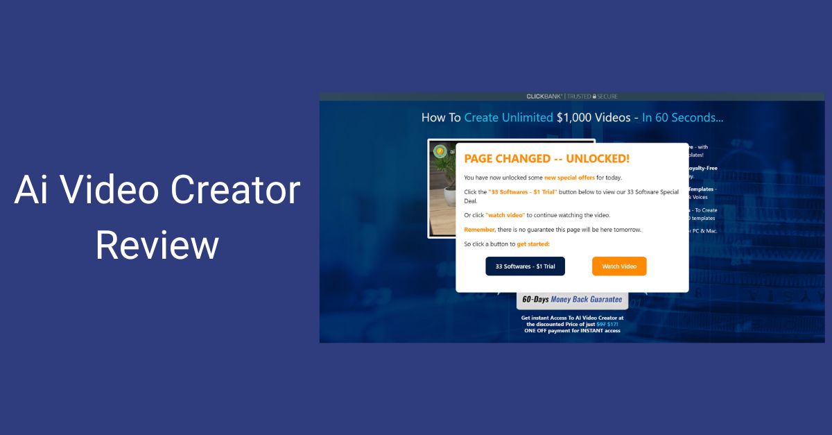 AI Video Creator Review Advantages And Disadvantages 2024